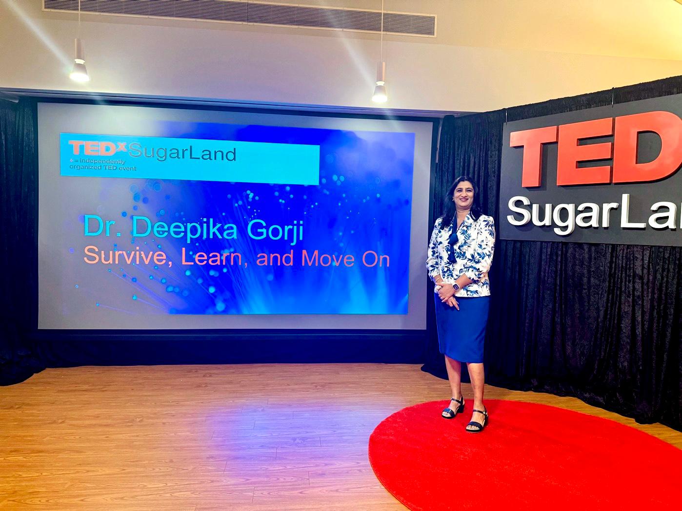 Dr. Deepika Gorji on TEDx stage